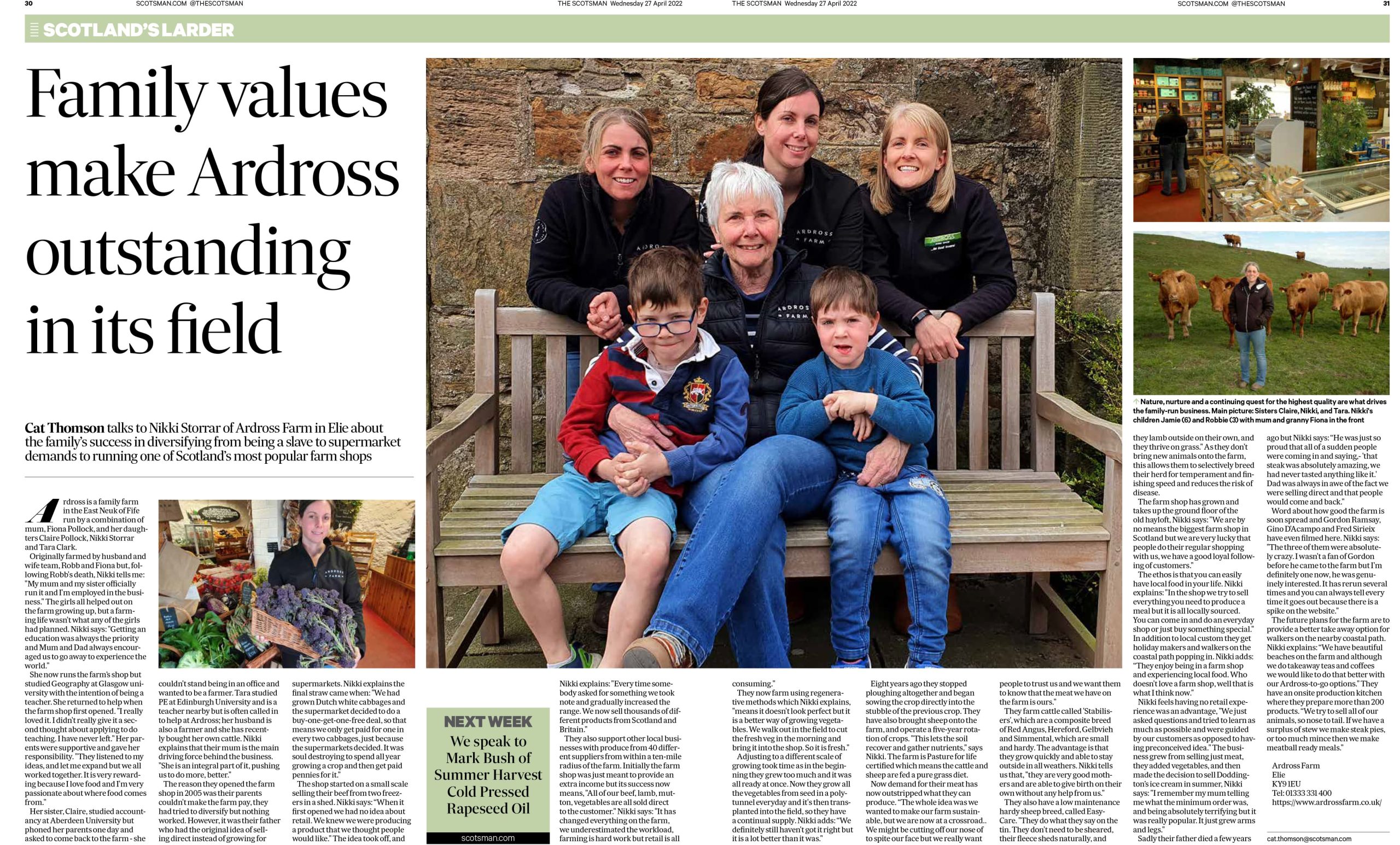 Scotsman Article for Scotland's Larder