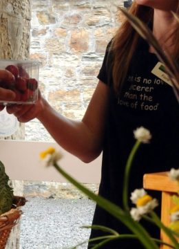 Lady serving from our till