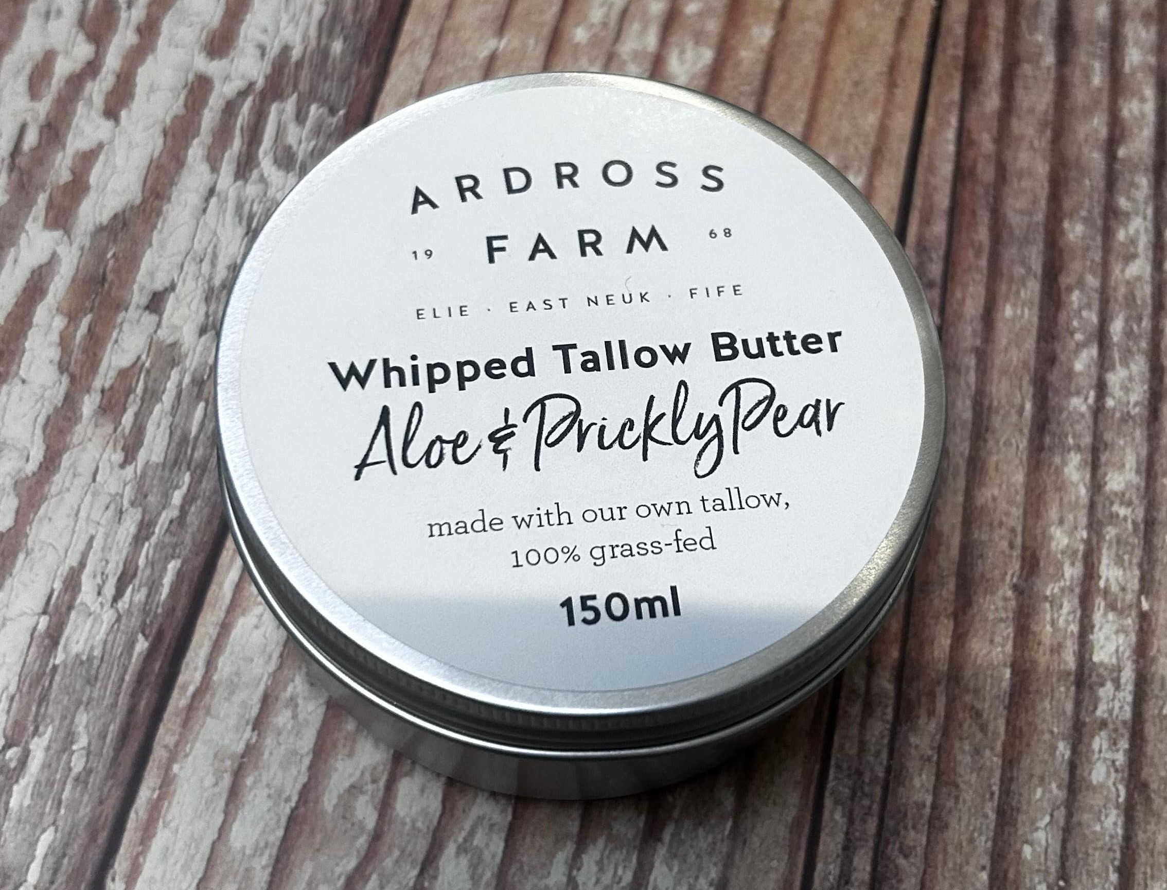 Aluminium tub of Aloe & Prickly Pear Tallow Butter